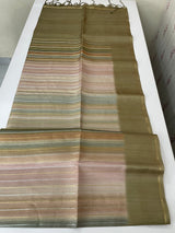 Multi color Semi soft silk saree with borders MSS590