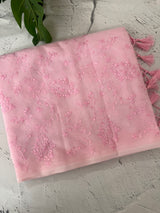 Netkota embriodery saree MSH263 PastelPink