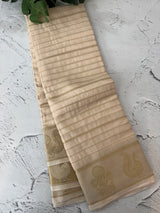 Crepe nylon saree with zari weaving  MS81891