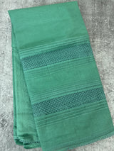 Supernet saree with crochet work and lace border MCJ5433 Jade Green
