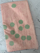 Mul chanderi applique work saree MSH178