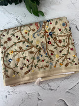 Blended tussar silk saree with hand kanta work - MS14855