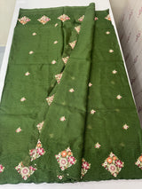 Silky kota saree with embriodery MS9087