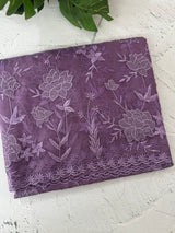 Soft organza saree with applique and thread work - MSH956 (2) Purple