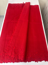 NetKota saree with embroidery borders MSH976- RED