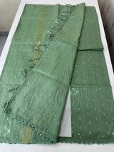 Fancy Chanderi silk saree with blouse MFC213