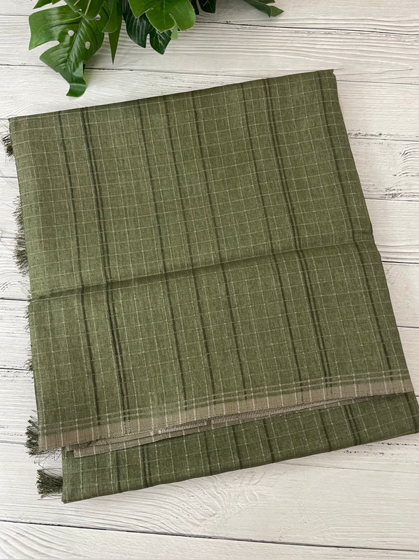 Semi silk saree in check pattern MSR699