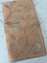 Semi organza saree with tissue appliqué work - MSH906 DuskyPeach