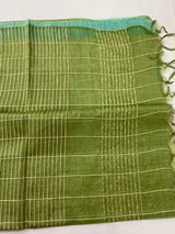 Semi Organza saree with checks - MSD634 (4)
