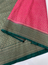Banarasi semi katan saree with contrast border SHKNTNM
