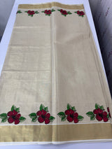 Kerala tissue printed saree