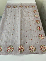 Soft kota silk saree with embroidery MSS678- Pastel DuskyLavender