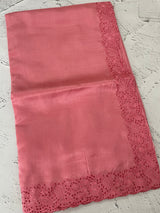 Cutwork Semi silk saree MTSS695 PeachyPink