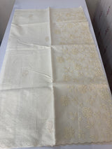 Moonga Kota checks saree with applique work MMC457 Ivory