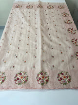 Soft kota silk saree with embroidery MSS678 - Pastel PeachPink