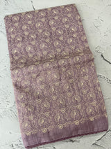 Matka Blended Tussar silk saree with embroidery MMT567