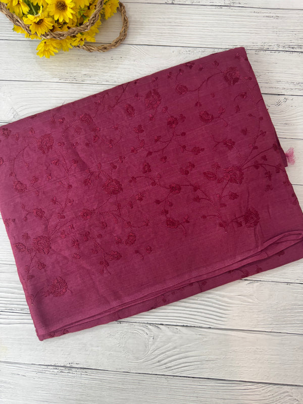 Pure bamboo tussar silk saree with embriodery - MTSS669