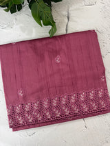 Semi tussar saree with cutwork MSHK566 BerryPink
