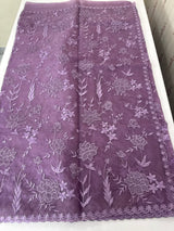 Soft organza saree with applique and thread work - MSH956 (2) Purple