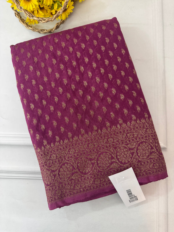 Banarasi viscose Georgette saree MKGS612