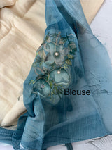 Semi linen saree with blouse MLS8765(8)