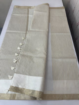 Semi chanderi saree with zari lines - MOS164
