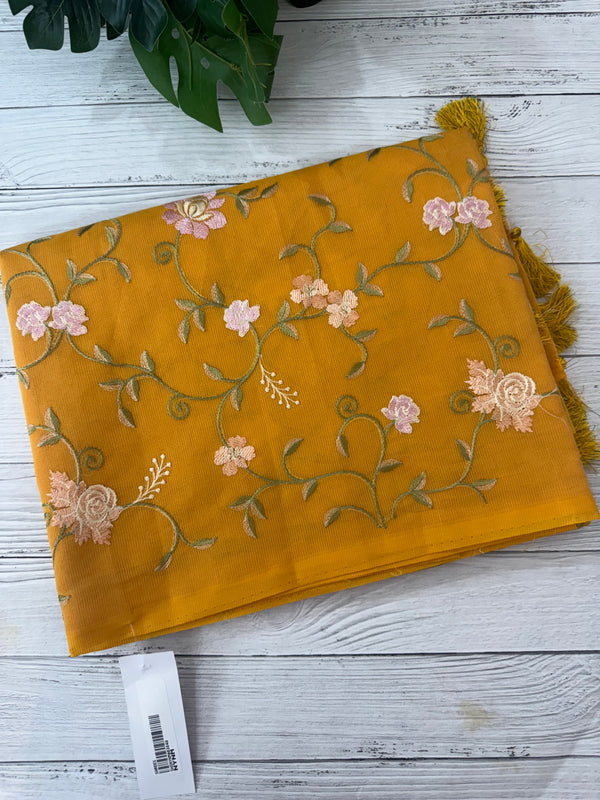 Kota Supernet embriodery saree SHSNYNM