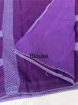 Supernet saree with crochet work and lace border MCJ5433 - Purple