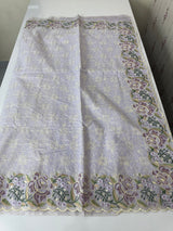 Phulkari NetKota embroidery saree - MSH126 Pastel Lavender