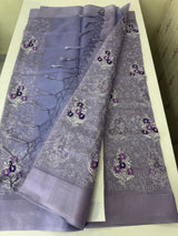 Tissue silk saree with embroidery MSH240