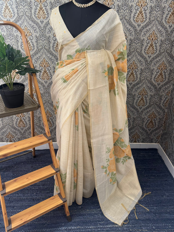 Jamdani silk Cotton Saree MS12553