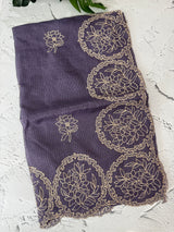 Silky kota saree with embriodery MS16334- Purple
