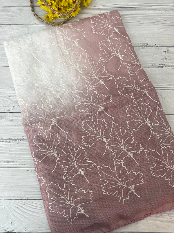 Ombre Soft kota checks saree with embroidery SVTS20
