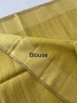 Semi silk saree with zari weaving  MSG6161 GreenmixYellow