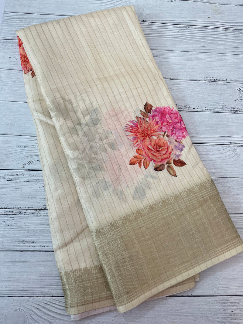 Semi silk saree with digital prints MSR671