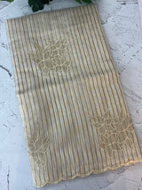 Semi chanderi tissue saree with applique work-  MSH9556(3)
