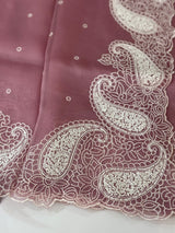 Viscose Organza saree with embriodery-MS14414