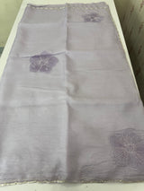 Handworked Crush Organza saree with applique work MBS676 Lavender