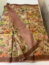 Pure tussar silk saree with blouse- MTSB5