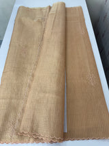 Tissue Silk applique work saree MSH120 Peach