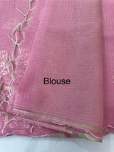 Soft Tissue kota embroidery saree MSK4660 Pink