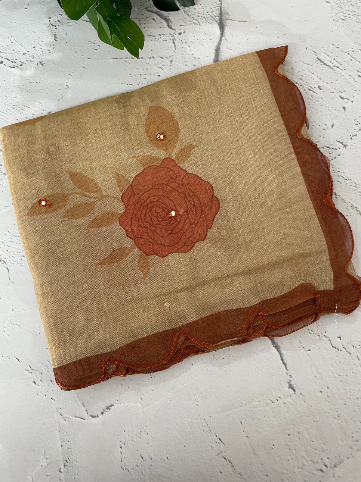 Printed Tissue silk saree with foil work MTS214