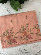 Silky kota embroidery saree MSK4333 Peach