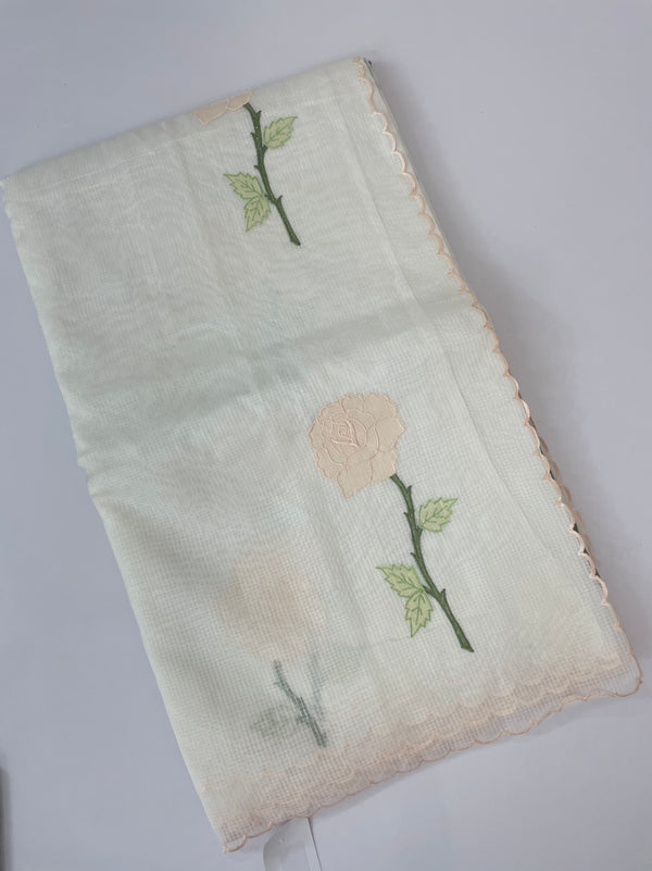 Kota silk cotton saree with applique work MS81789