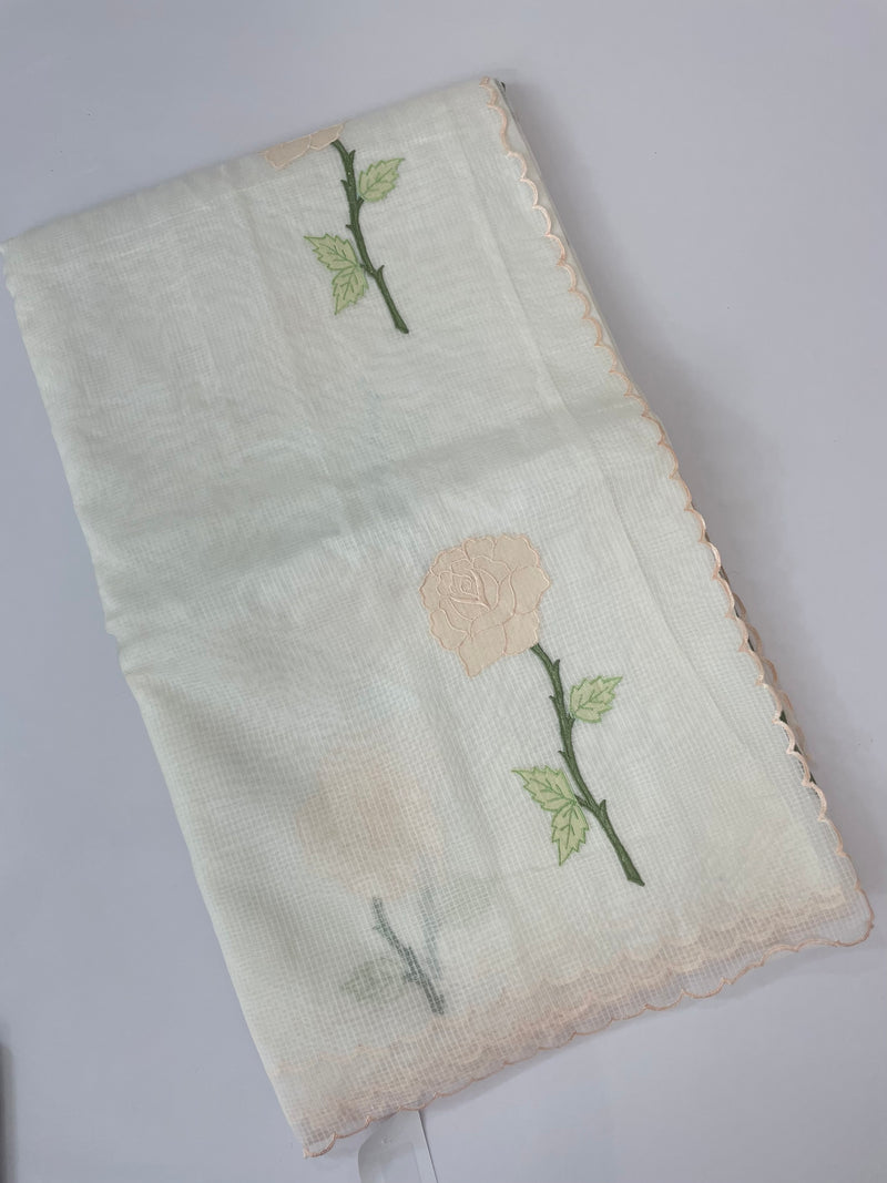 Kota silk cotton saree with applique work MS81789