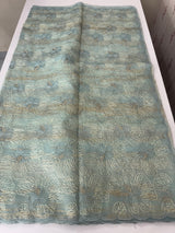 Premium Crush Organza saree with thread work- MCW863 PowderBlue
