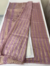 Fancy Chanderi silk saree with blouse MFC217