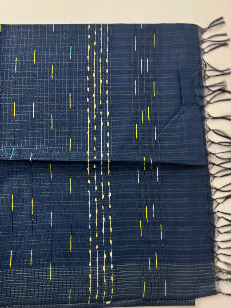 Blended tussar saree with thread work MTS5444