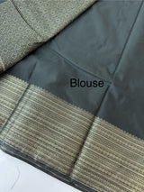 Checks Semi kanchi silk saree with blouse MBS7859