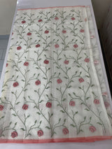 Soft Netkota saree with cross stitch embroidery MSH210